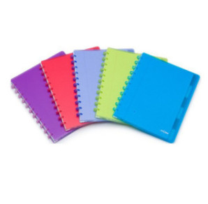 CAHIER ATOMA A4 PLAST. TRANSP. LIGNE +INT.+POCH.