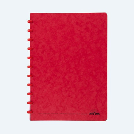 CAHIER ATOMA A4 CARTON QUAD. ROUGE