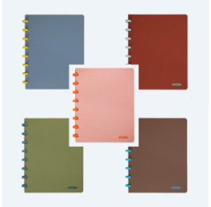 CAHIER ATOMA A5 PLAST. TERRA QUAD.