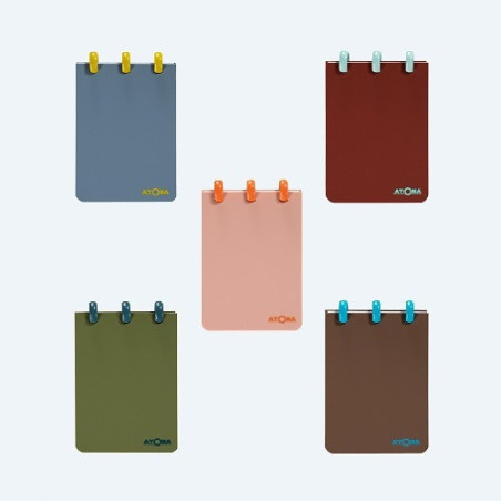 CARNET ATOMA A7 60FLS PLAST. TERRA QUAD.