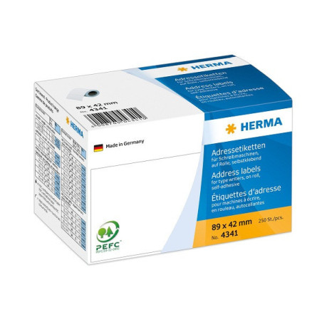 ETIQUETTE EN ROULEAU HERMA 89X42MM 250PCS
