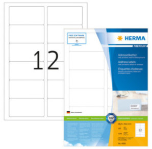 ETIQUETTE HERMA A4 88,9X46,6MM 100FLS