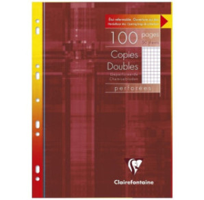 COPIE-DOUBLE CLAIREF. A4 50FLS PERF. + MARGE