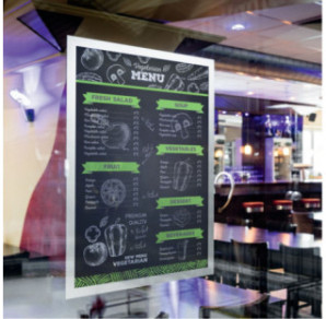 PORTE-AFFICHE DURABLE DURAFRAME SUN A3 ARGENT METALLISE