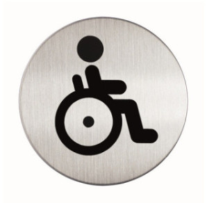 PICTO ROND DURABLE HANDICAP Ø 83MM ARGENT MET.