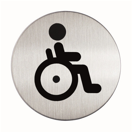 PICTO ROND DURABLE HANDICAP Ø 83MM ARGENT MET.