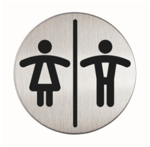 PICTO ROND DURABLE FEMME/HOMME Ø 83MM ARGENT MET.