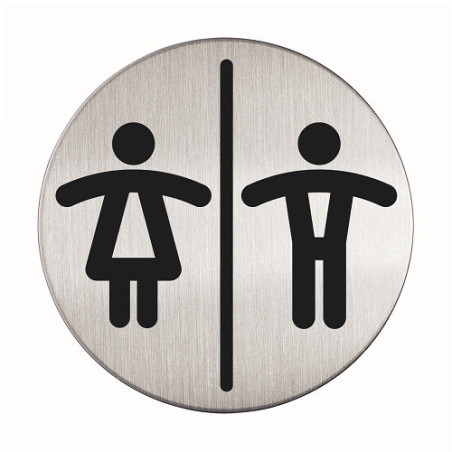 PICTO ROND DURABLE FEMME/HOMME Ø 83MM ARGENT MET.