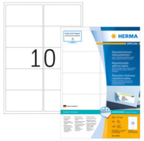 ETIQUETTE HERMA A4 99,1X57MM 100FLS REPOS.