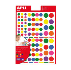 AUTOCOLLANT APLI GOMMETTES CERCLES 624PCS