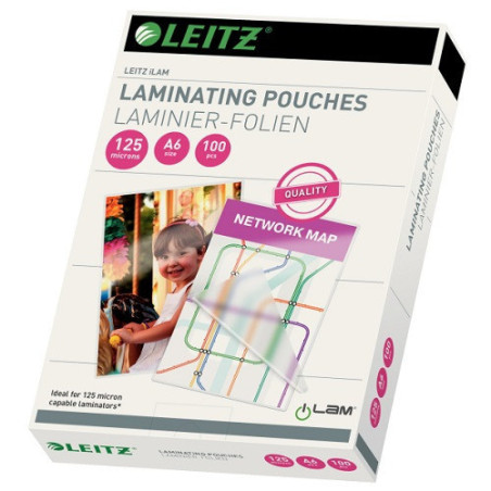 POCH. A LAMINER LEITZ 111X154(A6) 125µ 100PCS