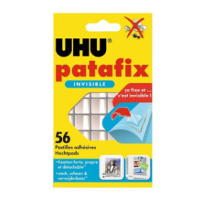 PASTILLES ADHESIVES UHU PATAFIX TRANSP. 56PCS