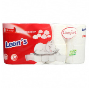 PAPIER TOILETTE BLANC LEON'S 3FLS 8RLX