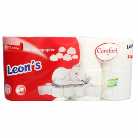 PAPIER TOILETTE BLANC LEON'S 3FLS 8RLX