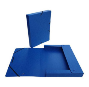 BOXE CLASSEM. A4 40MM CARTON BLEU +ELAST.