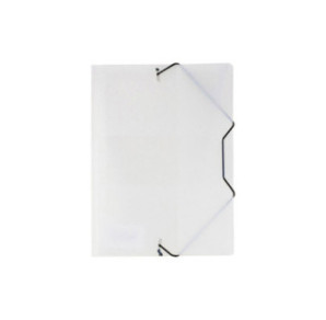 FARDE A ELAST.+RABATS A5 PP DOC. TRANSP. BLANC
