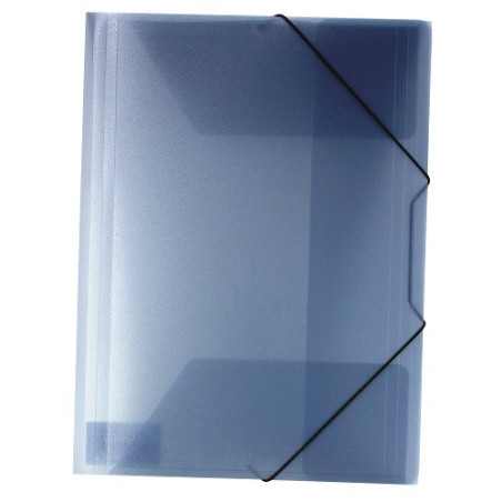 FARDE A ELAST.+RABATS A4 PP DOC. TRANSP. GRIS