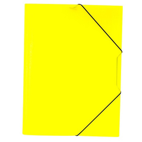 FARDE A ELAST.+RABATS A4 PP DOC. TRANSP. JAUNE