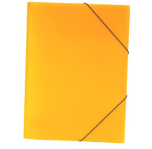 FARDE A ELAST.+RABATS A4 PP DOC. TRANSP. ORANGE