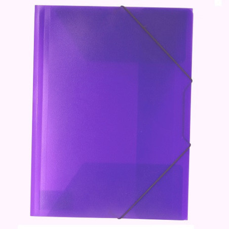FARDE A ELAST.+RABATS A4 PP DOC. TRANSP. VIOLET