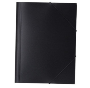 FARDE A ELAST.+RABATS A4 PP DOC.OP. NOIR