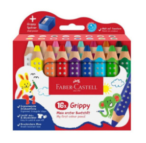 CRAYON COUL. FABER GRIPPY 16PCS
