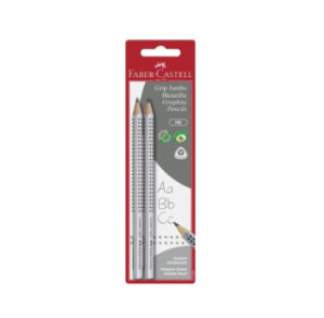 CRAYON NOIR FABER JUMBO GRIP HB 2PCS BLISTER