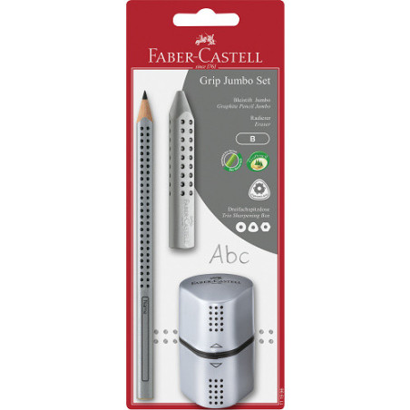 SET FABER JUMBO GRIP 3PCS GRIS 1CRA.1GOM.1TAI.