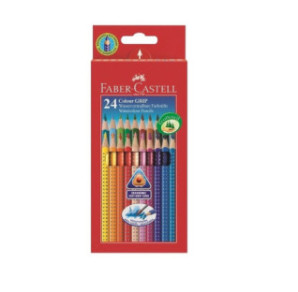 CRAYON COUL. FABER GRIP 24PCS
