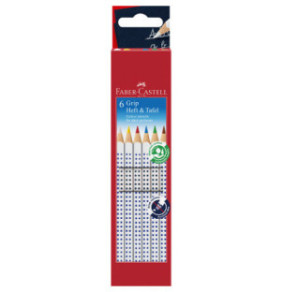 CRAYON ARDOISE FABER GRIP ASS. 6PCS