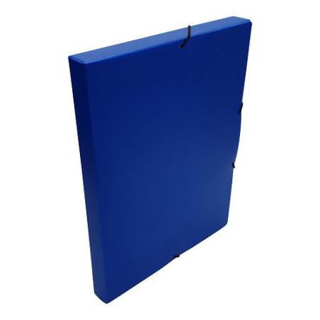 BOXE CLASSEM. A4 25MM OPAQ. BLEU +ELAST.