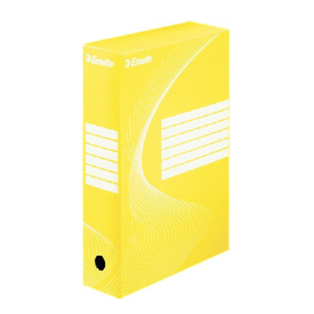 BOITE ARCHIVES ESSELTE DOS 8CM JAUNE 25PCS