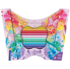 CRAYON COUL. FABER GRIP 20PCS BOITE MET. SPARKLE