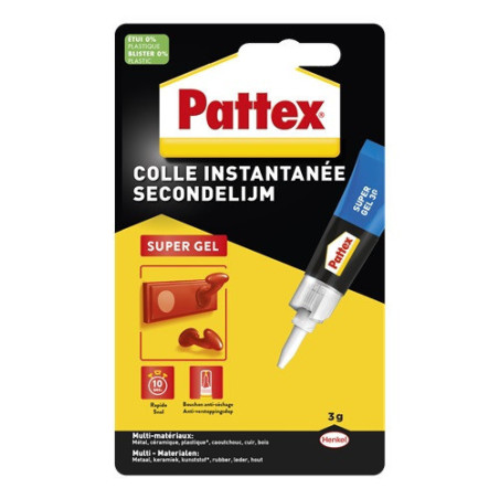 COLLE LIQUIDE PATTEX 3G SUPER GEL BLISTER