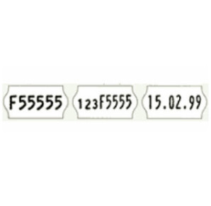 ETIQ.26X12MM POUR ETIQUETEUSE C6 ET C8 BLANC PERMANENT 1500PCS