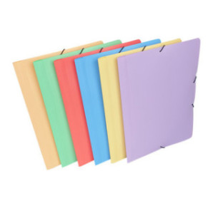 FARDE A ELAST.+RABATS A4 PP DOC. PASTEL ASS.