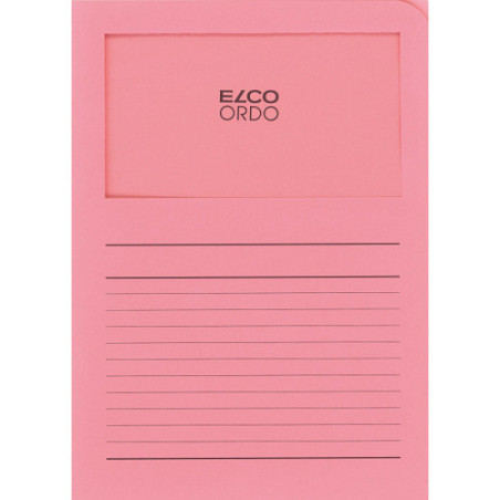 CHEMISE CART. A4 FENETRE ELCO ROSE 100PCS