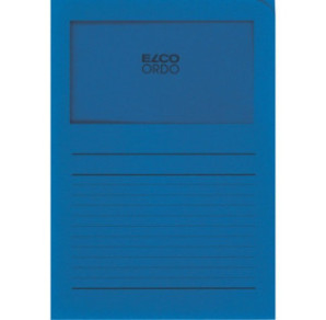 CHEMISE CART. A4 FENETRE ELCO BLEU ROYAL 100PCS
