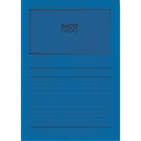 CHEMISE CART. A4 FENETRE ELCO BLEU ROYAL 100PCS