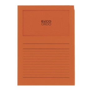 CHEMISE CART. A4 FENETRE ELCO ORANGE 100PCS