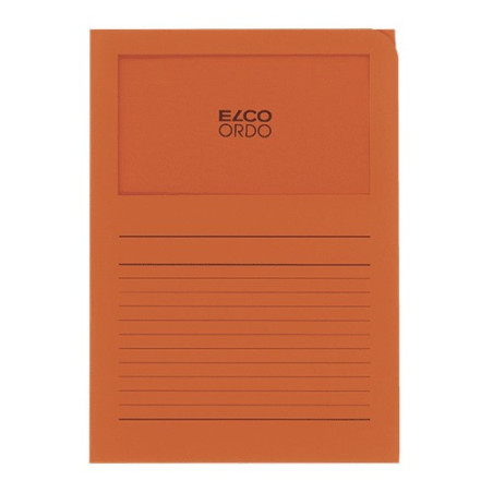 CHEMISE CART. A4 FENETRE ELCO ORANGE 100PCS