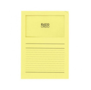 CHEMISE CART. A4 FENETRE ELCO JAUNE 100PCS