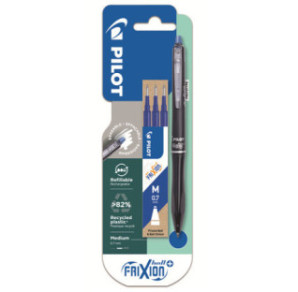 ROLLER PILOT FRIXION BALL PLUS 0,7 BLEU +3RECHARGES BLISTER