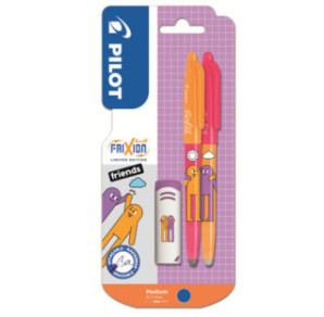 ROLLER PILOT FRIXION BALL BEST FRIENDS 0,7 BLEU +GOMME 2PCS BLISTER