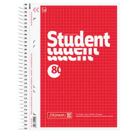 CAHIER BRUNNEN A5 80FLS QUAD.