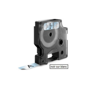 DYMO RUBAN D1 RESISTANT 12MMX5,5M NOIR/BLANC