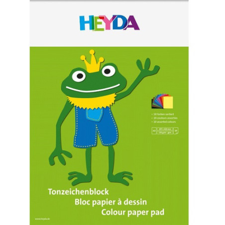 BLOC DESSIN COULEUR 297X420MM A3 10FLS 130G BRUNNEN