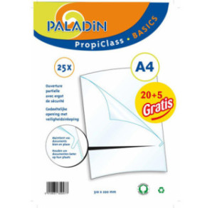 CHEMISE PLAST. A4 TRANSP. PALADIN CRISTAL 25PCS