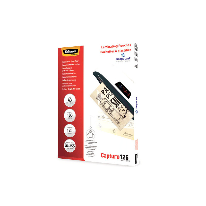 POCH. A LAMINER FELLOWES 303X426(A3) 125µ 100PCS