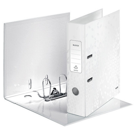 CLASSEUR LEITZ CARTON WOW 8CM BLANC